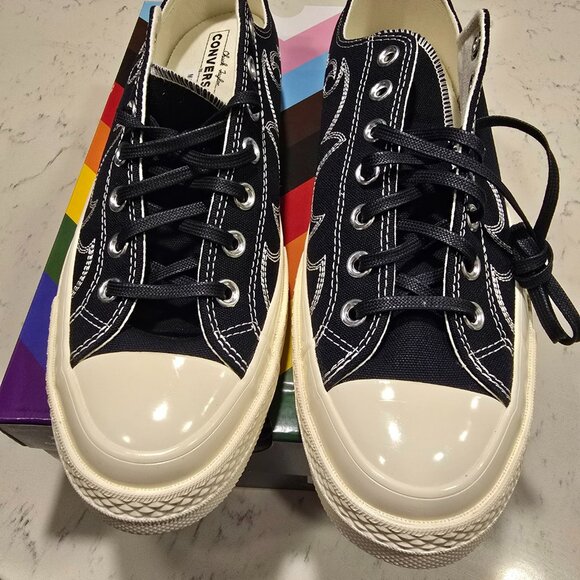 Converse Chuck 70 Low PRIDE 2024 - A10215C - Men's 10 NEW BLACK TRIBAL - Picture 4 of 16